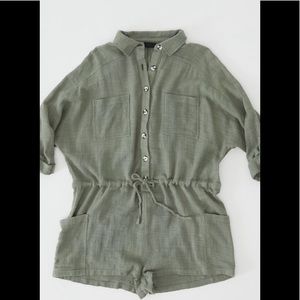Brand New With Tags Urban Outfitter Romper in Olive  Size Medium